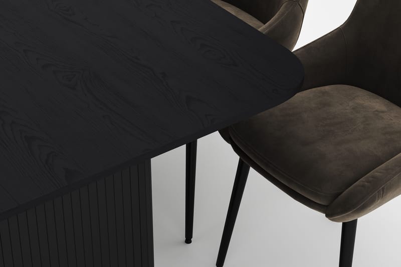 Kopparbo Ruokailuryhmä 200-206cm 8 Alsarp Ruokatuolilla - Musta - Huonekalut - Pöytä & ruokailuryhmä - Ruokailuryhmä