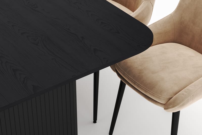 Kopparbo Ruokailuryhmä 200-206cm 8 Alsarp Ruokatuolilla - Musta - Huonekalut - Pöytä & ruokailuryhmä - Ruokailuryhmä