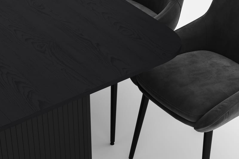 Kopparbo Ruokailuryhmä 200-206cm 8 Alsarp Ruokatuolilla - Musta - Huonekalut - Pöytä & ruokailuryhmä - Ruokailuryhmä