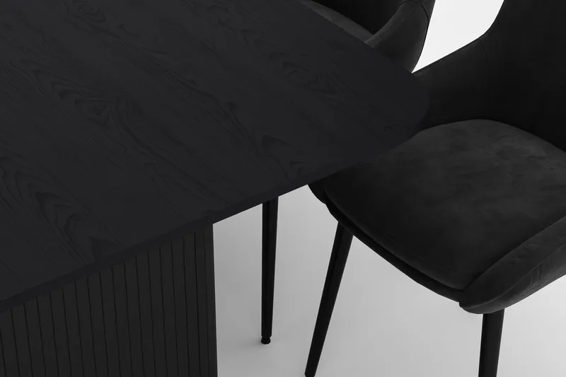 Kopparbo Ruokailuryhmä 200-206cm 8 Alsarp Ruokatuolilla - Musta - Huonekalut - Pöytä & ruokailuryhmä - Ruokailuryhmä