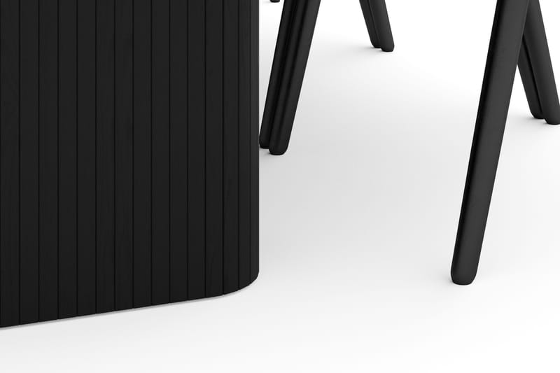 Kopparbo Ruokailuryhmä 200-260 cm Jatkettava ja 6 Cytie Käsinojallista Tuolia - Musta - Huonekalut - Pöytä & ruokailuryhmä - Ruokailuryhmä