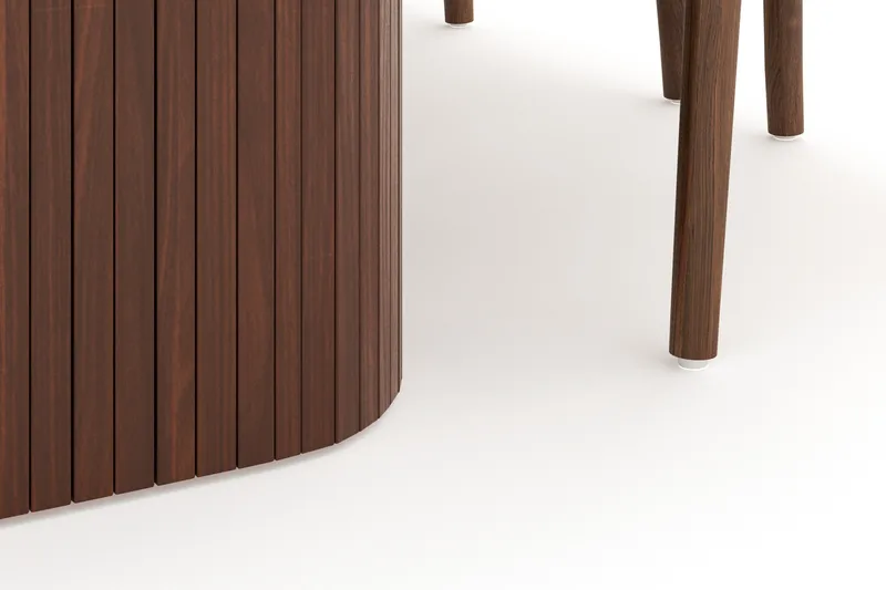 Kopparbo Ruokailuryhmä 200 cm ja 6 Dastoori Tuolia - Ruskea - Huonekalut - Pöytä & ruokailuryhmä - Ruokailuryhmä