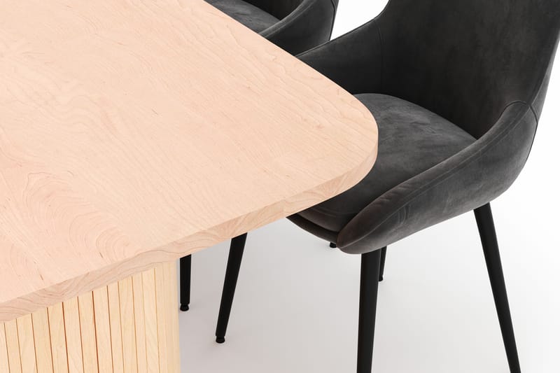Kopparbo Ruokailuryhmä 200x90cm 6 Alsarp Ruokatuolilla - Natural - Huonekalut - Pöytä & ruokailuryhmä - Ruokailuryhmä