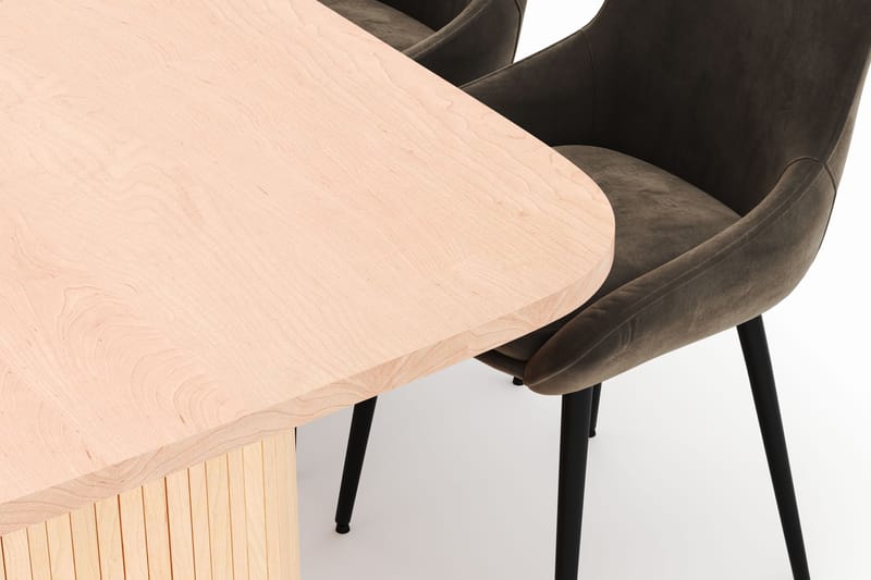 Kopparbo Ruokailuryhmä 200x90cm 6 Alsarp Ruokatuolilla - Natural - Huonekalut - Pöytä & ruokailuryhmä - Ruokailuryhmä