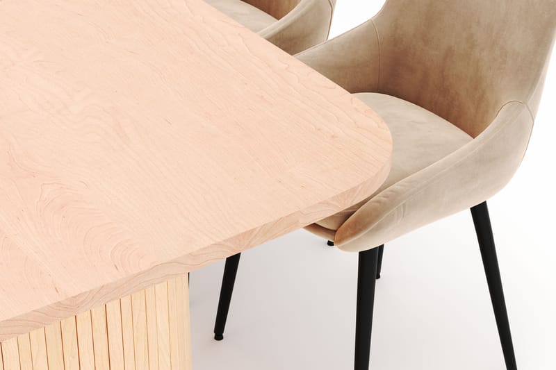 Kopparbo Ruokailuryhmä 200x90cm 6 Alsarp Ruokatuolilla - Natural - Huonekalut - Pöytä & ruokailuryhmä - Ruokailuryhmä