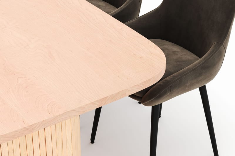 Kopparbo Ruokailuryhmä 200x90cm 6 Alsarp Ruokatuolilla - Natural - Huonekalut - Pöytä & ruokailuryhmä - Ruokailuryhmä