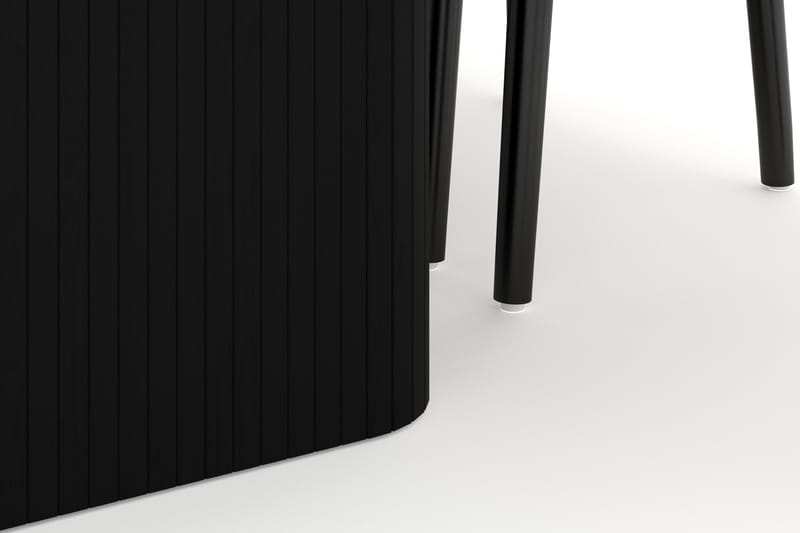 Kopparbo Ruokailuryhmä jatkettava 200-260 cm ja 8 Dastoori Tuolia - Musta - Huonekalut - Pöytä & ruokailuryhmä - Ruokailuryhmä