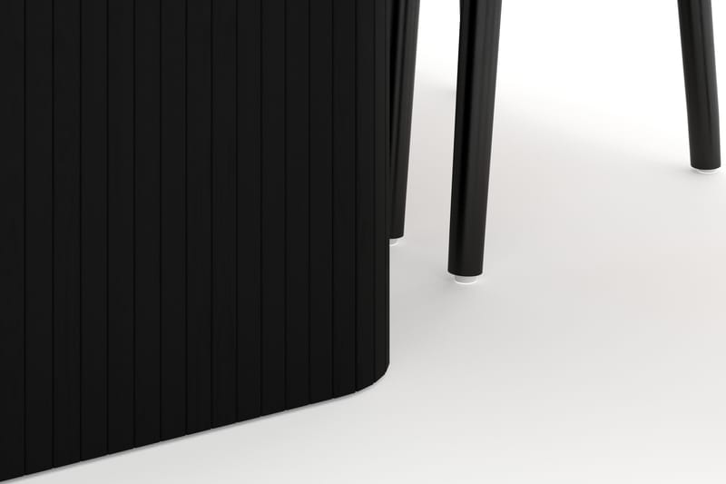 Kopparbo Ruokailuryhmä jatkettava 200-260 cm ja 8 Dastoori Tuolia - Musta - Huonekalut - Pöytä & ruokailuryhmä - Ruokailuryhmä