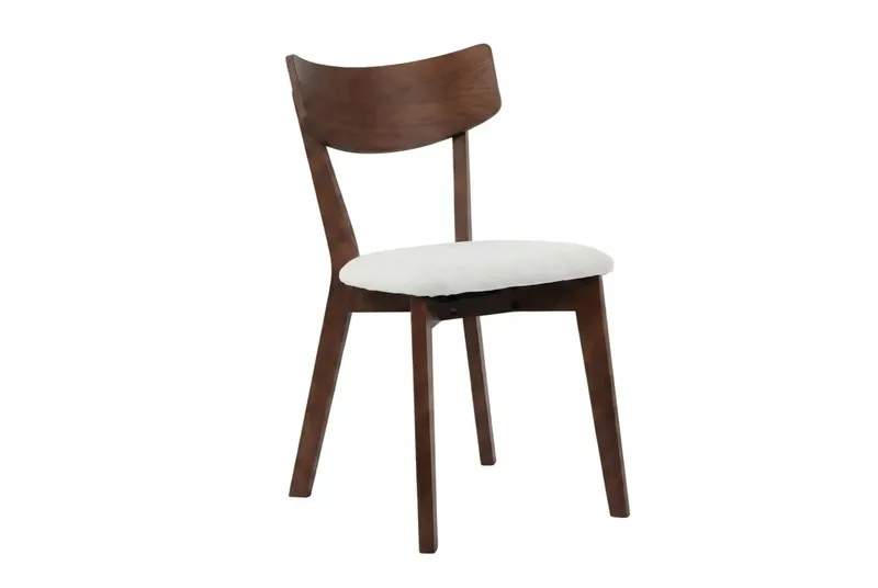 Kopparbo-ruokailuryhmä pyöreä 110 cm, pähkinä, 4 Amelia-ruokatuolia istuintyynyllä - Pähkinä/beige - Huonekalut - Pöytä & ruokailuryhmä - Ruokailuryhmä