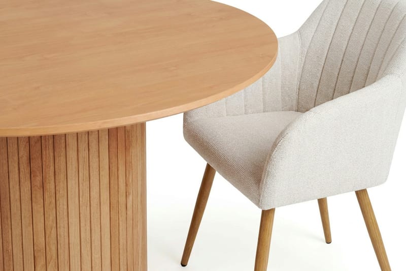 Kopparbo-ruokailuryhmä pyöreä 130 cm tammi, 6 Filippa-ruokatuolia - Tammi - Huonekalut - Pöytä & ruokailuryhmä - Ruokailuryhmä