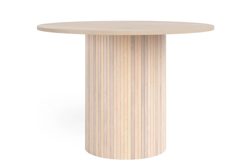 Kopparbo Ruokapöytä 106 cm 4 Filip Ruokatuolilla - Valkoinen / Taupe Bouclé - Huonekalut - Pöytä & ruokailuryhmä - Ruokailuryhmä