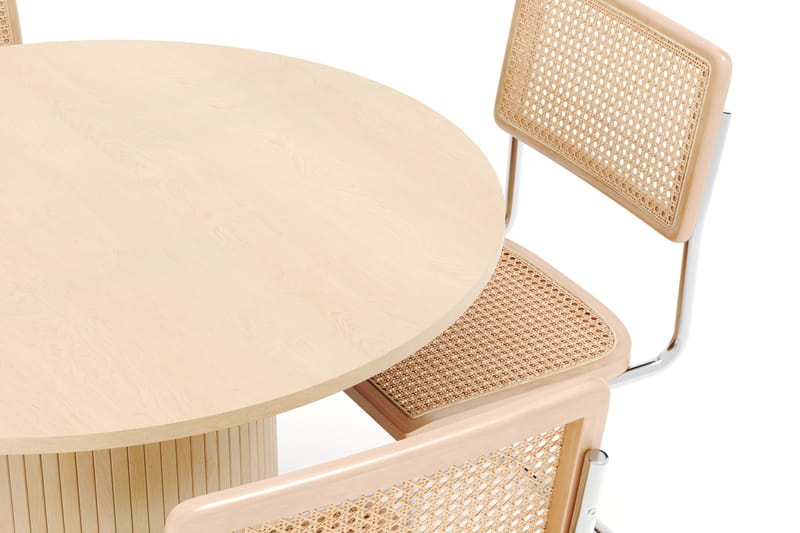 Kopparbo Ruokapöytä 106 cm ja 4 kpl Build Tuolia - Valkoinen - Huonekalut - Pöytä & ruokailuryhmä - Ruokailuryhmä