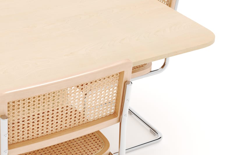 Kopparbo Ruokapöytä 140 cm ja 4 kpl Build Matkplolar - Valkoinen - Huonekalut - Pöytä & ruokailuryhmä - Ruokailuryhmä