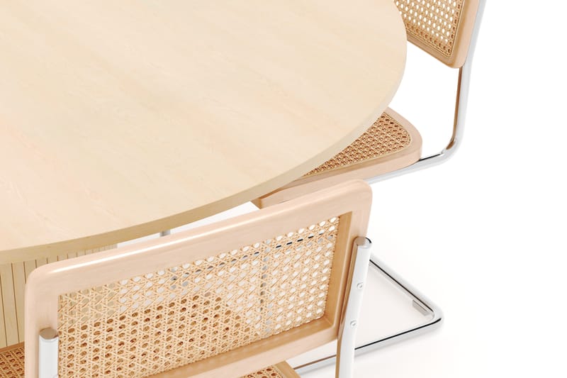 Kopparbo Ruokapöytä 150 cm ja 4 kpl Build Tuolia - Valkoinen - Huonekalut - Pöytä & ruokailuryhmä - Ruokailuryhmä