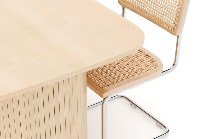 Kopparbo Ruokapöytä 160 cm ja 4 kpl Build Tuolia - Valkoinen - Huonekalut - Pöytä & ruokailuryhmä - Ruokailuryhmä