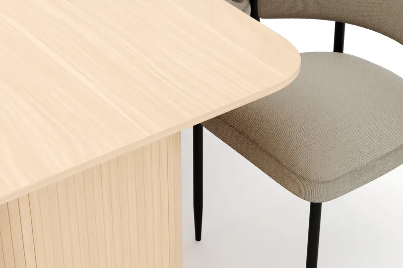 Kopparbo Ruokapöytä 180-240 cm Jatkettava ja 6 Sawako Tuolia - Valkoinen - Huonekalut - Pöytä & ruokailuryhmä - Ruokailuryhmä