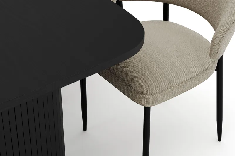 Kopparbo Ruokapöytä 180-240 cm Jatkettava ja 6 Sawako Tuolia - Valkoinen - Huonekalut - Pöytä & ruokailuryhmä - Ruokailuryhmä