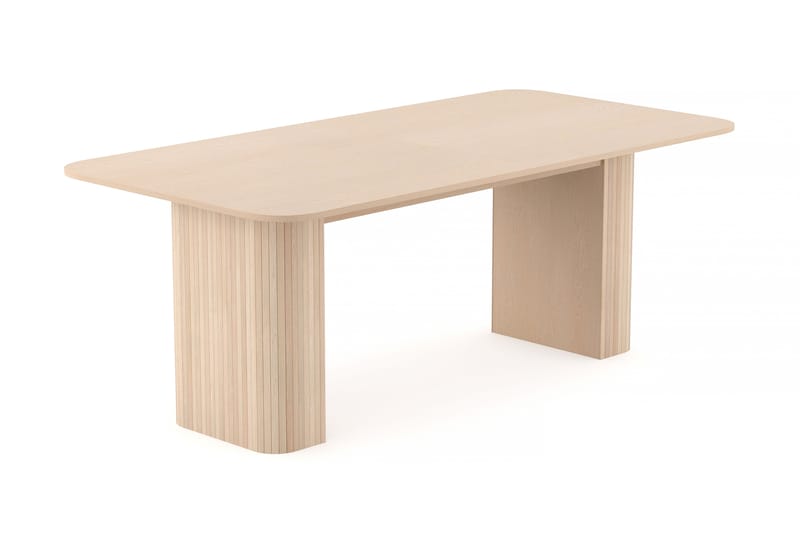 Kopparbo Ruokapöytä 200-260 cm Jatkettava lisälevyllä 8 Lucy Ruokatuolilla - Valkoinen / Valkoinen Bouclé / Metallijalat Musta - Huonekalut - Pöytä & ruokailuryhmä - Ruokailuryhmä