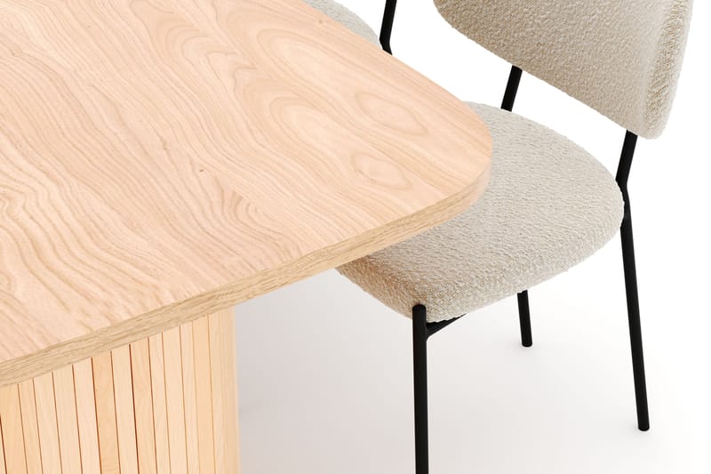 Kopparbo Ruokapöytä 200 cm ja 6 Gemmiano Tuolia - Luonnonväri - Huonekalut - Pöytä & ruokailuryhmä - Ruokailuryhmä