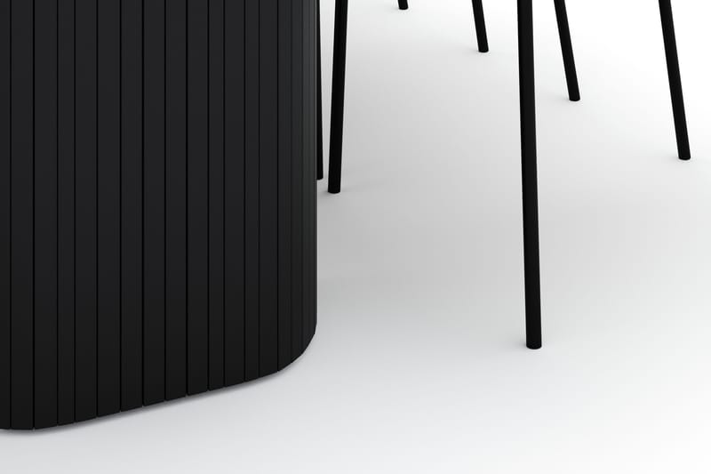 Kopparbo Ruokapöytä 200 cm ja 6 Gemmiano Tuolia - Musta - Huonekalut - Pöytä & ruokailuryhmä - Ruokailuryhmä