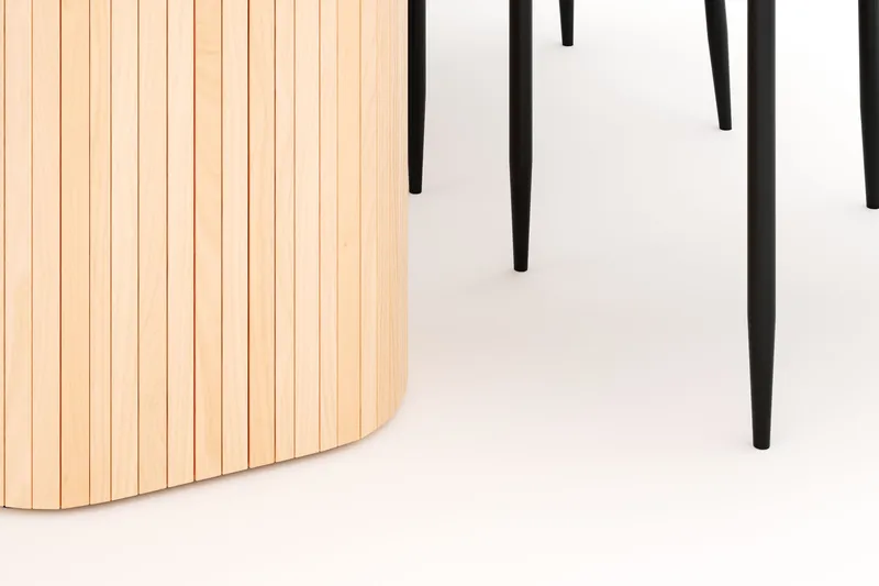 Kopparbo Ruokapöytä 200 cm ja 6 Sawako Tuolia - Luonnonväri - Huonekalut - Pöytä & ruokailuryhmä - Ruokailuryhmä