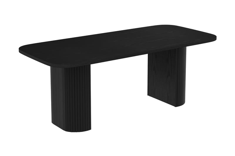 Kopparbo Ruokapöytä 200 cm ja 6 Sawako Tuolia - Musta - Huonekalut - Pöytä & ruokailuryhmä - Ruokailuryhmä