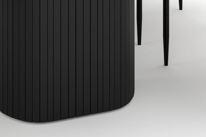 Kopparbo Ruokapöytä 200 cm ja 6 Sawako Tuolia - Musta - Huonekalut - Pöytä & ruokailuryhmä - Ruokailuryhmä