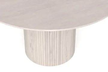 Kopparbo pyöreä ruokapöytä 130 cm, viilu - Valkokuultokäsitelty tammi - Huonekalut - Pöytä & ruokailuryhmä - Ruokapöydät & keittiön pöydät