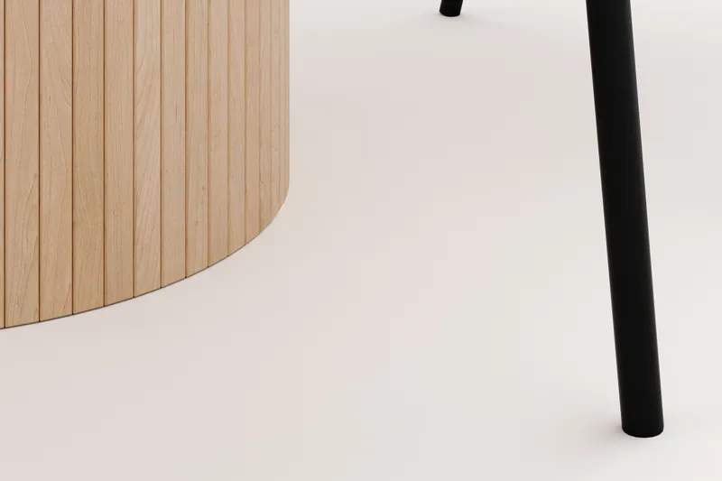 Kopparbo Pyöreä Ruokapöytä 130 cm ja 4 Berit Tuolia - Beige - Huonekalut - Pöytä & ruokailuryhmä - Ruokailuryhmä