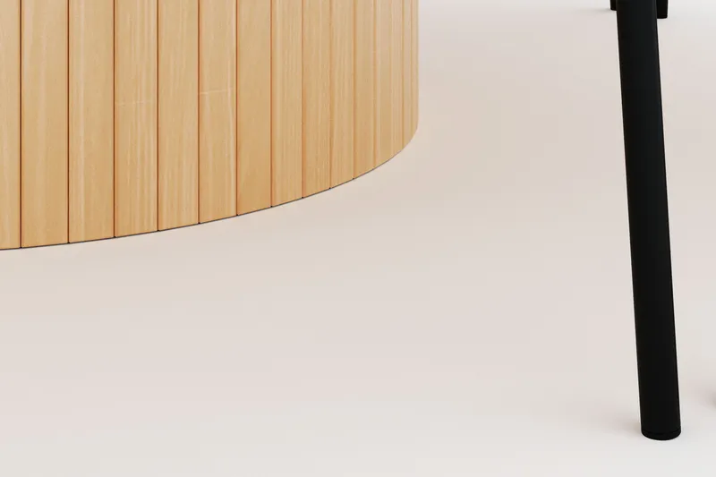 Kopparbo Pyöreä Ruokapöytä 180 cm ja 8 Gemmiano Tuolia - Valkokuultoinen - Huonekalut - Pöytä & ruokailuryhmä - Ruokailuryhmä