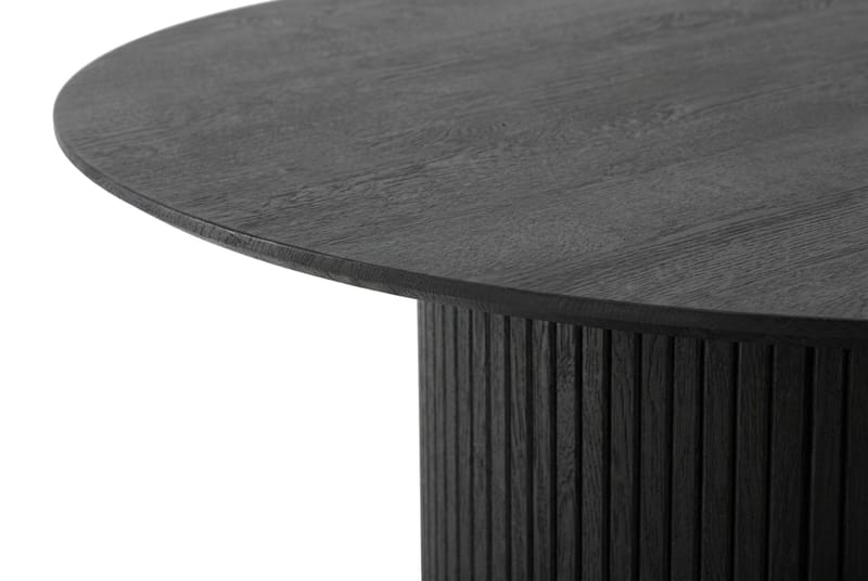 Kopparbo pyöreä sohvapöytä 85 cm, ohut pöytälevy - Mustakuultokäsitelty tammi - Huonekalut - Pöytä & ruokailuryhmä - Sohvapöytä