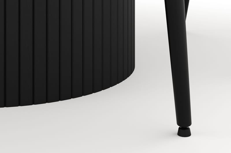 Kopparbo Pyöreä Ruokailuryhmä 106-156cm 6 Alsarp Ruokatuolilla - Musta - Huonekalut - Pöytä & ruokailuryhmä - Ruokailuryhmä