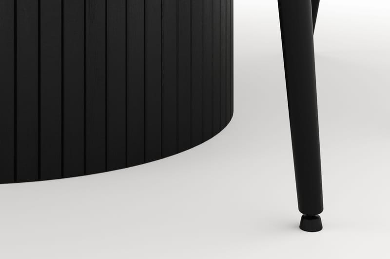 Kopparbo Pyöreä Ruokailuryhmä 130 cm 4 Alsarp Ruokatuolilla - Musta - Huonekalut - Pöytä & ruokailuryhmä - Ruokailuryhmä