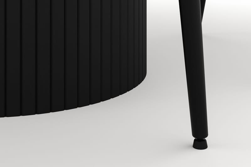 Kopparbo Pyöreä Ruokailuryhmä 106-156cm 6 Alsarp Ruokatuolilla - Musta - Huonekalut - Pöytä & ruokailuryhmä - Ruokailuryhmä