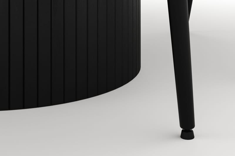 Kopparbo Pyöreä Ruokailuryhmä 130 cm 4 Alsarp Ruokatuolilla - Musta - Huonekalut - Pöytä & ruokailuryhmä - Ruokailuryhmä