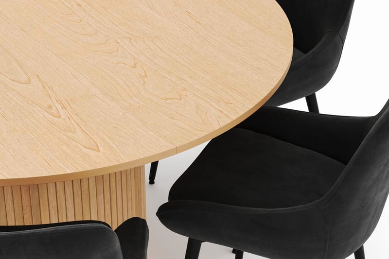 Kopparbo Pyöreä Ruokailuryhmä 130-150 cm 6 Alsarp Ruokatuolilla - Natural - Huonekalut - Pöytä & ruokailuryhmä - Ruokailuryhmä