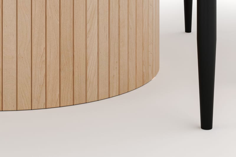 Kopparbo Pyöreä Ruokapöytä 130 cm ja 4 Sawako Tuolia - Beige - Huonekalut - Pöytä & ruokailuryhmä - Ruokailuryhmä