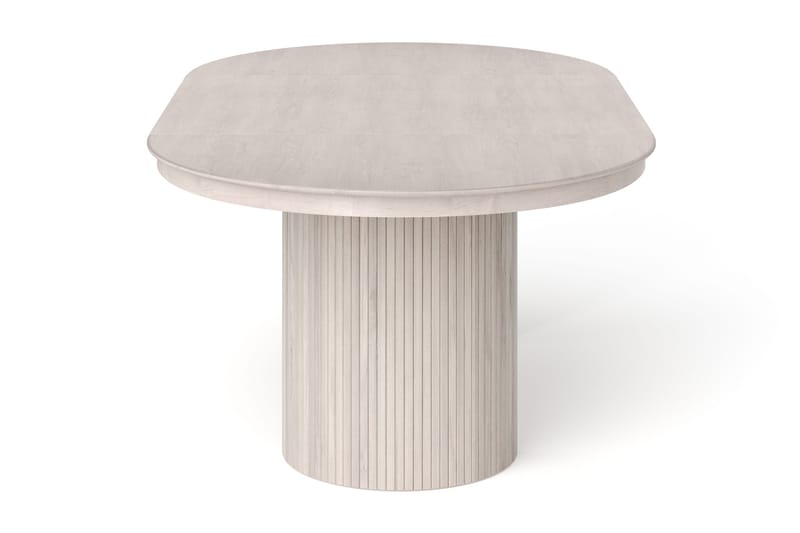 Kopparbo pyöreä jatkettava ruokapöytä 120–220 cm, viilu - Valkokuultolakattu - Huonekalut - Pöytä & ruokailuryhmä - Ruokapöydät & keittiön pöydät