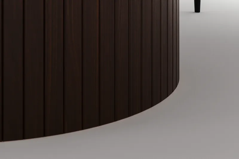 Kopparbo Pyöreä Ruokapöytä 180 cm ja 6 Sawako Tuolia - Pähkinä - Huonekalut - Pöytä & ruokailuryhmä - Ruokailuryhmä