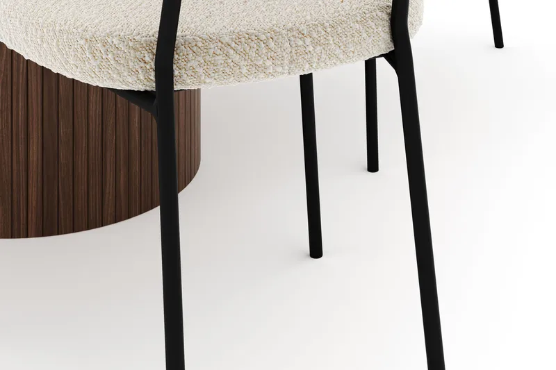 Kopparbo Pyöreä Ruokapöytä 120 cm ja 4 Gemmiano Tuolia - Tummanruskea - Huonekalut - Pöytä & ruokailuryhmä - Ruokailuryhmä