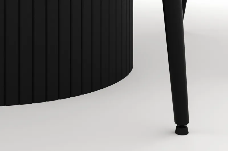 Kopparbo Pyöreä Ruokailuryhmä 106-156cm 4 Alsarp Ruokatuolilla - Musta - Huonekalut - Pöytä & ruokailuryhmä - Ruokailuryhmä