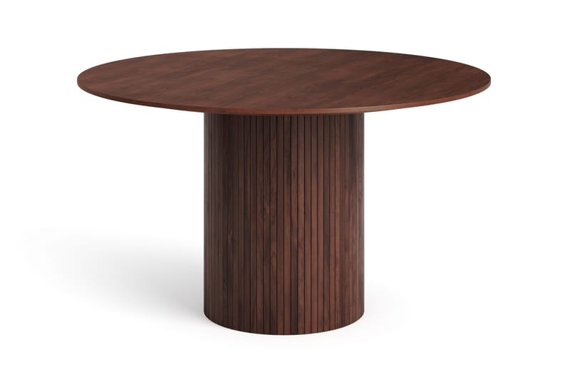 Kopparbo pyöreä ruokapöytä 130 cm, viilu, Pähkinä