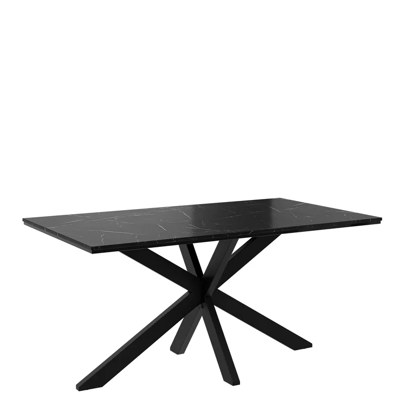 Kovrel Ruokapöytä 160 cm suorakulmainen - Musta - Huonekalut - Pöytä & ruokailuryhmä - Ruokapöydät & keittiön pöydät