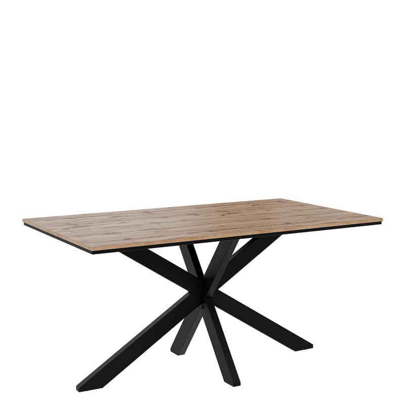 Kovrel Ruokapöytä 160 cm suorakulmainen, Musta/Ruskea