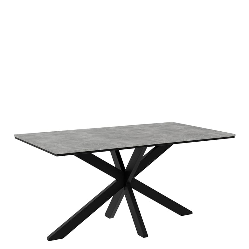 Kovrel Ruokapöytä 160 suorakulmainen - Musta/Harmaa - Huonekalut - Pöytä & ruokailuryhmä - Ruokapöydät & keittiön pöydät
