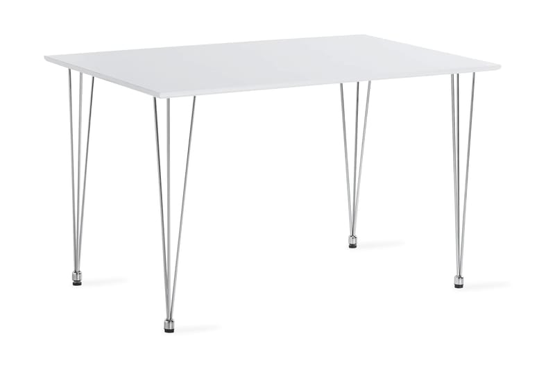 Kranstull Ruokapöytä 120 cm + 4 kpl Naira tuoli musta tammijaloilla - Valkoinen/Musta - Huonekalut - Pöytä & ruokailuryhmä - Ruokailuryhmä