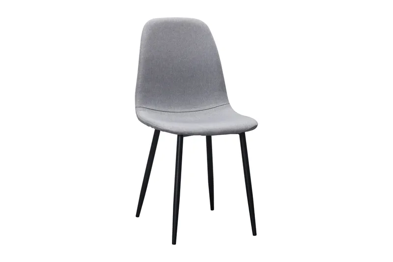 Kranstull Ruokapöytä 120 cm + 4 kpl Naira tuoli harmaa mustilla jaloilla - Valkoinen/Harmaa - Huonekalut - Pöytä & ruokailuryhmä - Ruokailuryhmä