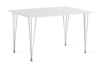 Kranstull Ruokapöytä 120 cm + 4 kpl Naira tuoli harmaa mustilla jaloilla - Valkoinen/Harmaa - Huonekalut - Pöytä & ruokailuryhmä - Ruokailuryhmä