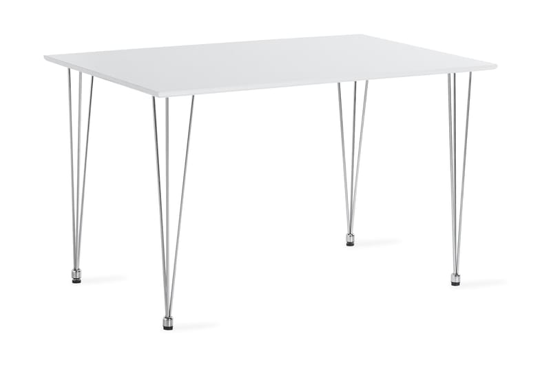 Kranstull Ruokapöytä 120 cm + 4 kpl Naira tuoli ruskea tammijaloilla - Valkoinen/Ruskea - Huonekalut - Pöytä & ruokailuryhmä - Ruokailuryhmä