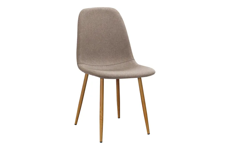 Kranstull Ruokapöytä 120 cm + 4 kpl Naira tuoli ruskea tammijaloilla - Valkoinen/Ruskea - Huonekalut - Pöytä & ruokailuryhmä - Ruokailuryhmä